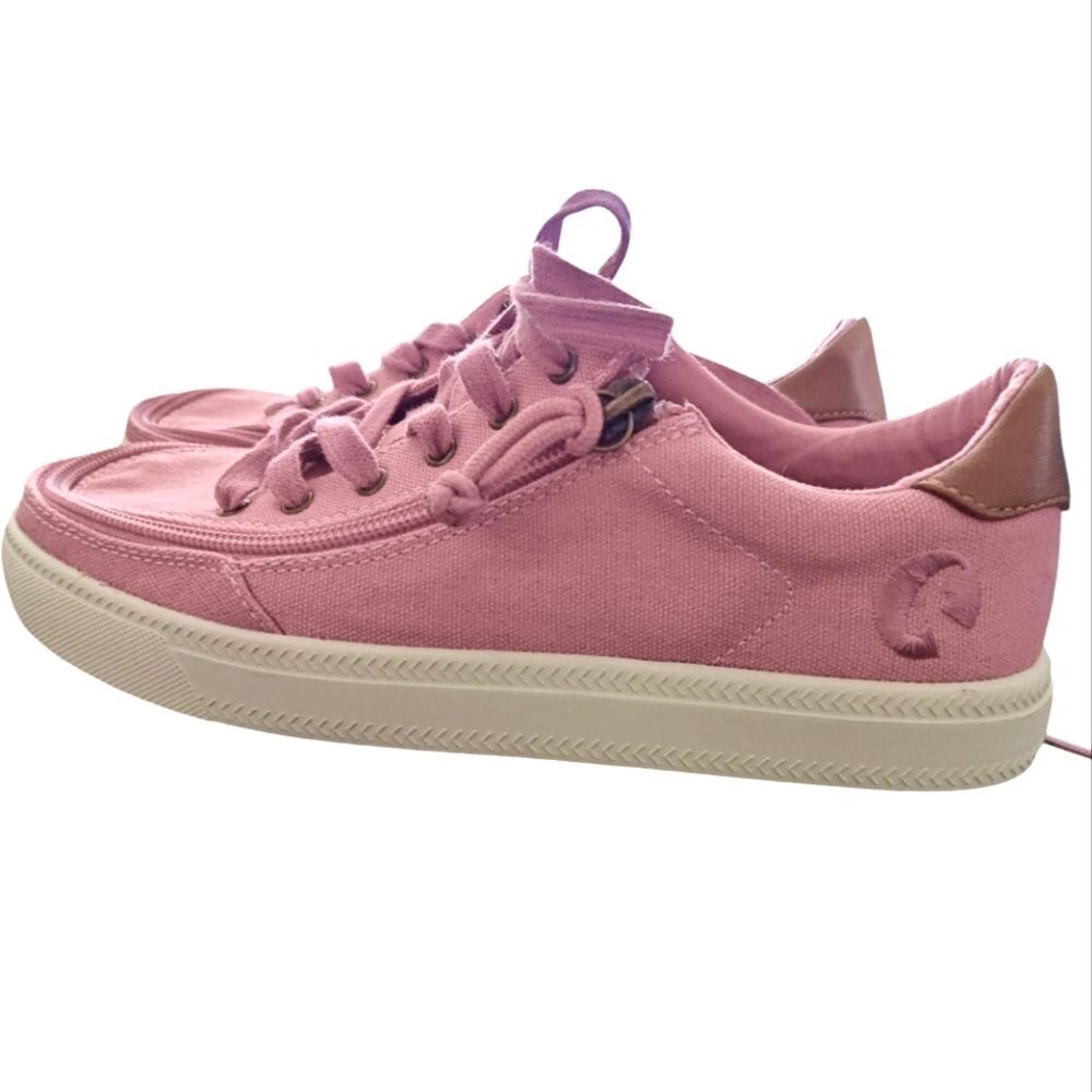 Women’s Pink Canvas Low-Top Sneakers
